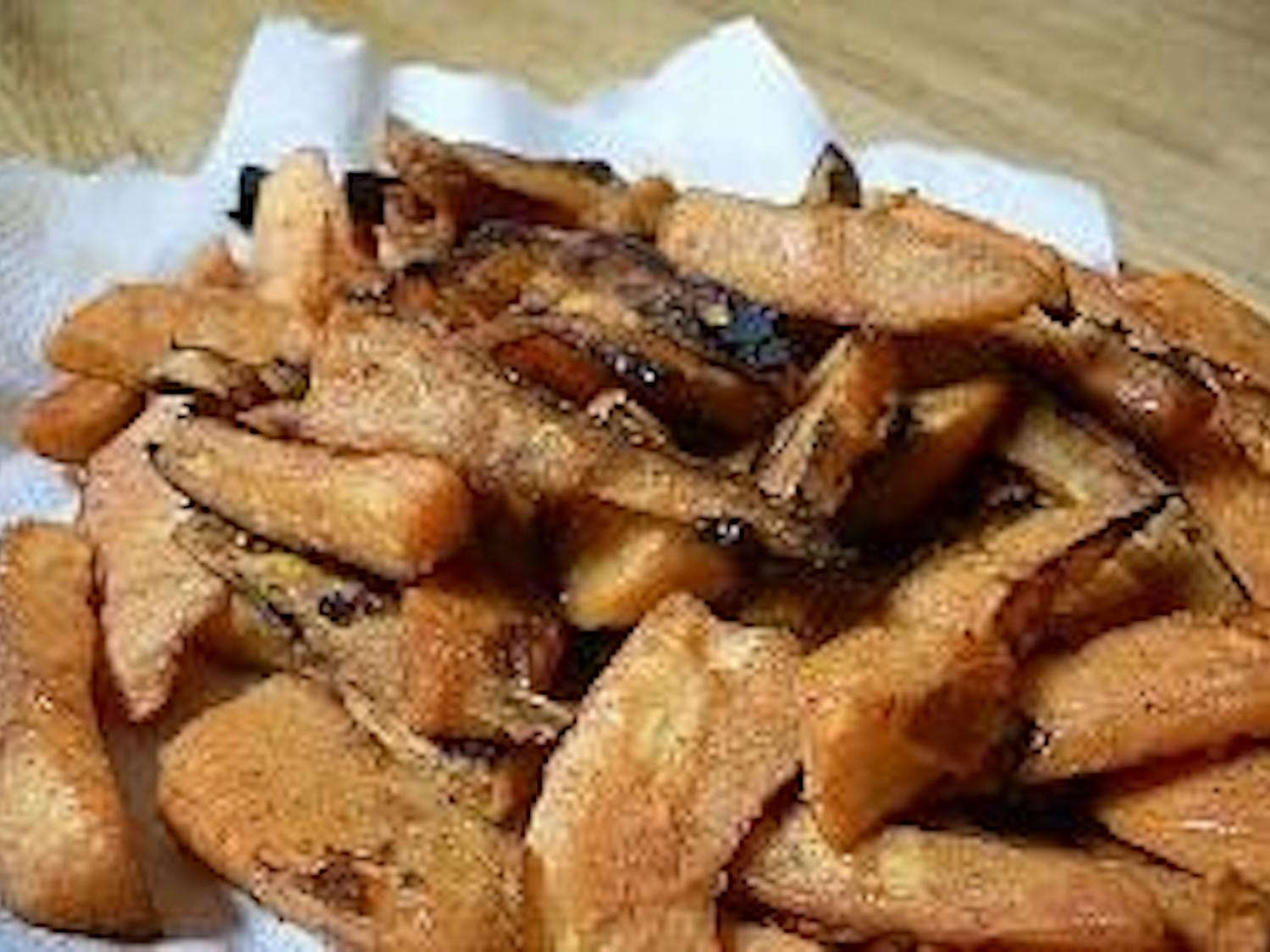 NO SMALL POTATOES - Even novice student chefs can master the recipe for the sweet potato wedges pictured aboved. Enlist your friends to help chop, and you'll have a healthful and satisfying snack in minutes.