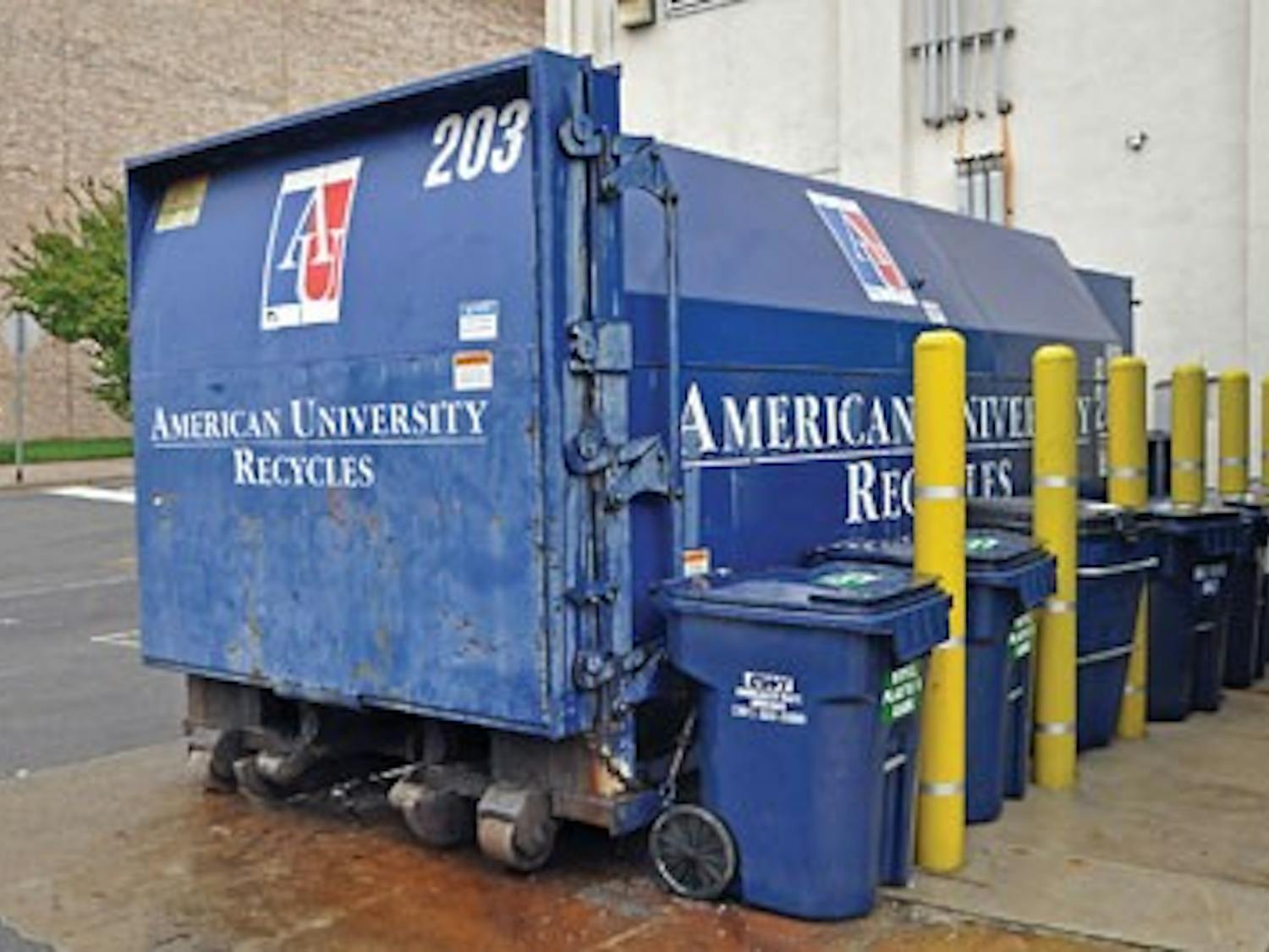 REDUCE, REUSE, RECYCLE — AU placed third out of 266 schools in the national RecycleMania with a cumulative recycling rate of 64.9 percent. The university’s recycling rate was the highest for all participating D.C. schools. The North side residence halls came in first place in the internal recycling competition with 10.75 pounds recycled per capita.