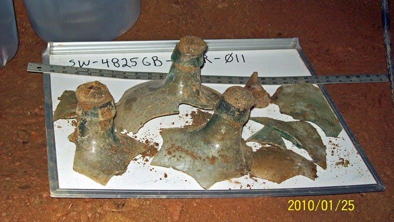 Unearthed jugs might point to larger arms cache