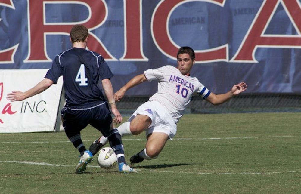 Cristobal Soto led an AU defense that surrendered just one goal in two victories on the weekend. 