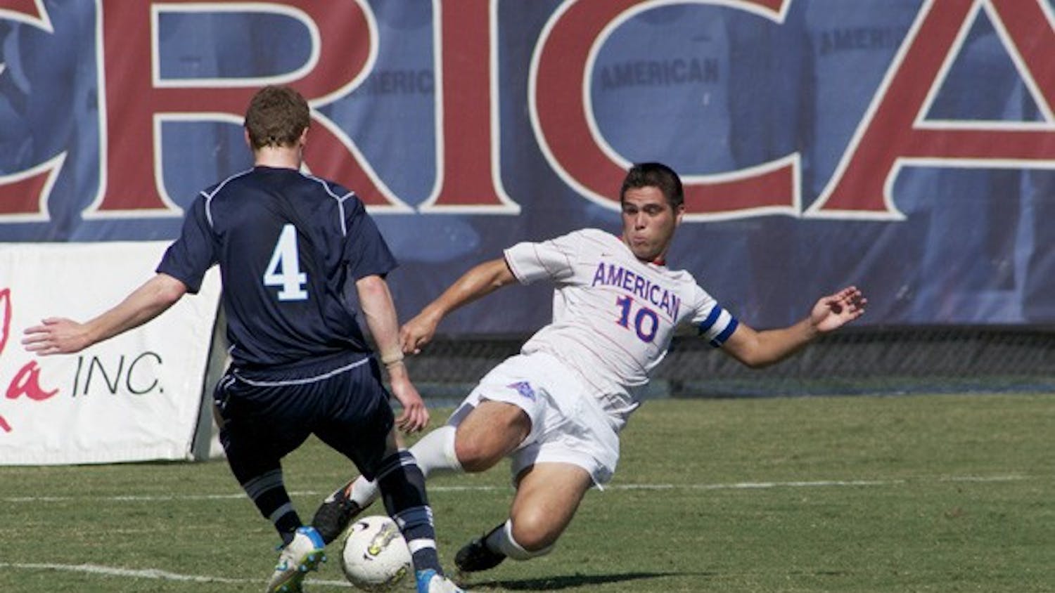 Cristobal Soto led an AU defense that surrendered just one goal in two victories on the weekend. 