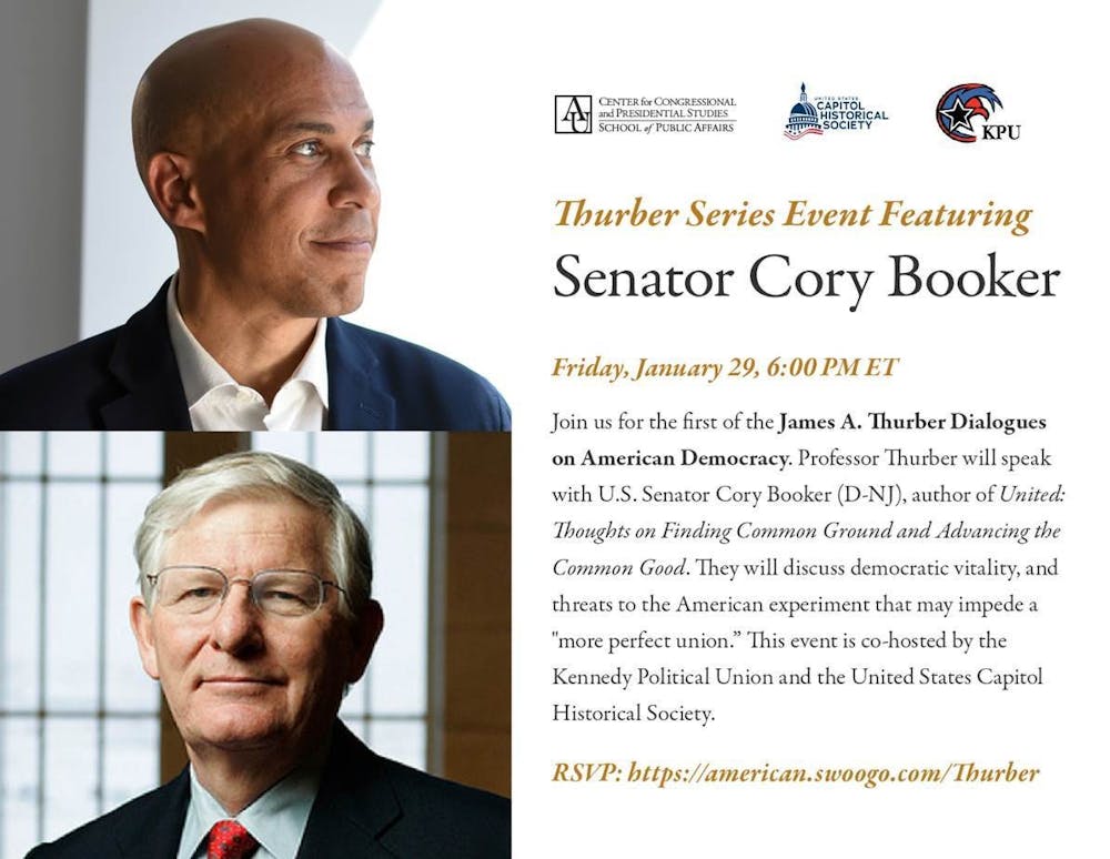 Sen. Cory Booker to speak at Jan. 29 virtual event
