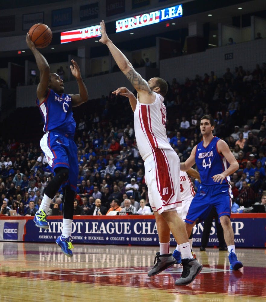 	Darius Gardner led the Eagles with 18 points against BU in the Eagles Patriot League Championship Game victory
