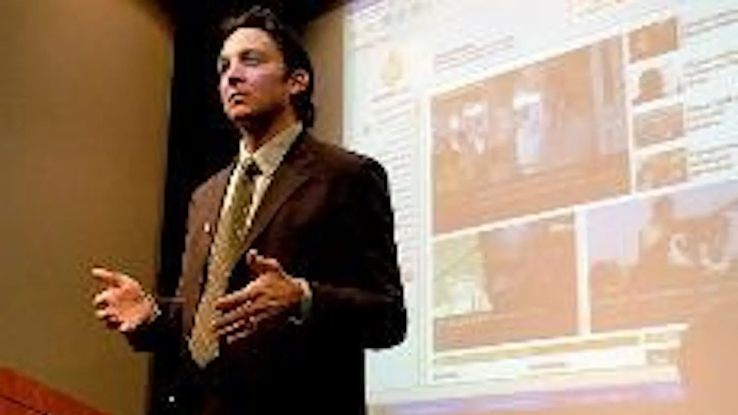 Josh Rushing, a correspondent for Al-Jazeera English, spoke on Tuesday to SOC students.