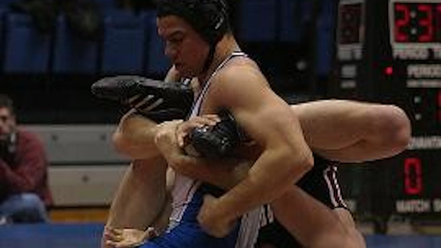 ALL KNOTTED UP - The Eagles were able to take down the Tar Heels in dramatic fashion over winter break with victories by juniors Kyle Borshoff and Mike Cannon.  Both wrestlers are ranked in the top-15 nationally, looking to win individual national champio