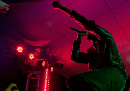 Pop-punk group Gym Class Heroes performed a free show at the Tavern March 24 for AU students. The band performed classic hits like â€œCupidâ€™s Chokeholdâ€ and current radio favorite â€œStereo Hearts.â€