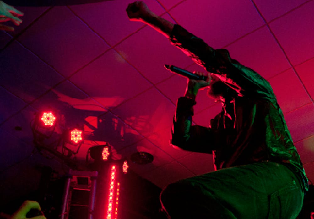 Pop-punk group Gym Class Heroes performed a free show at the Tavern March 24 for AU students. The band performed classic hits like â€œCupidâ€™s Chokeholdâ€ and current radio favorite â€œStereo Hearts.â€