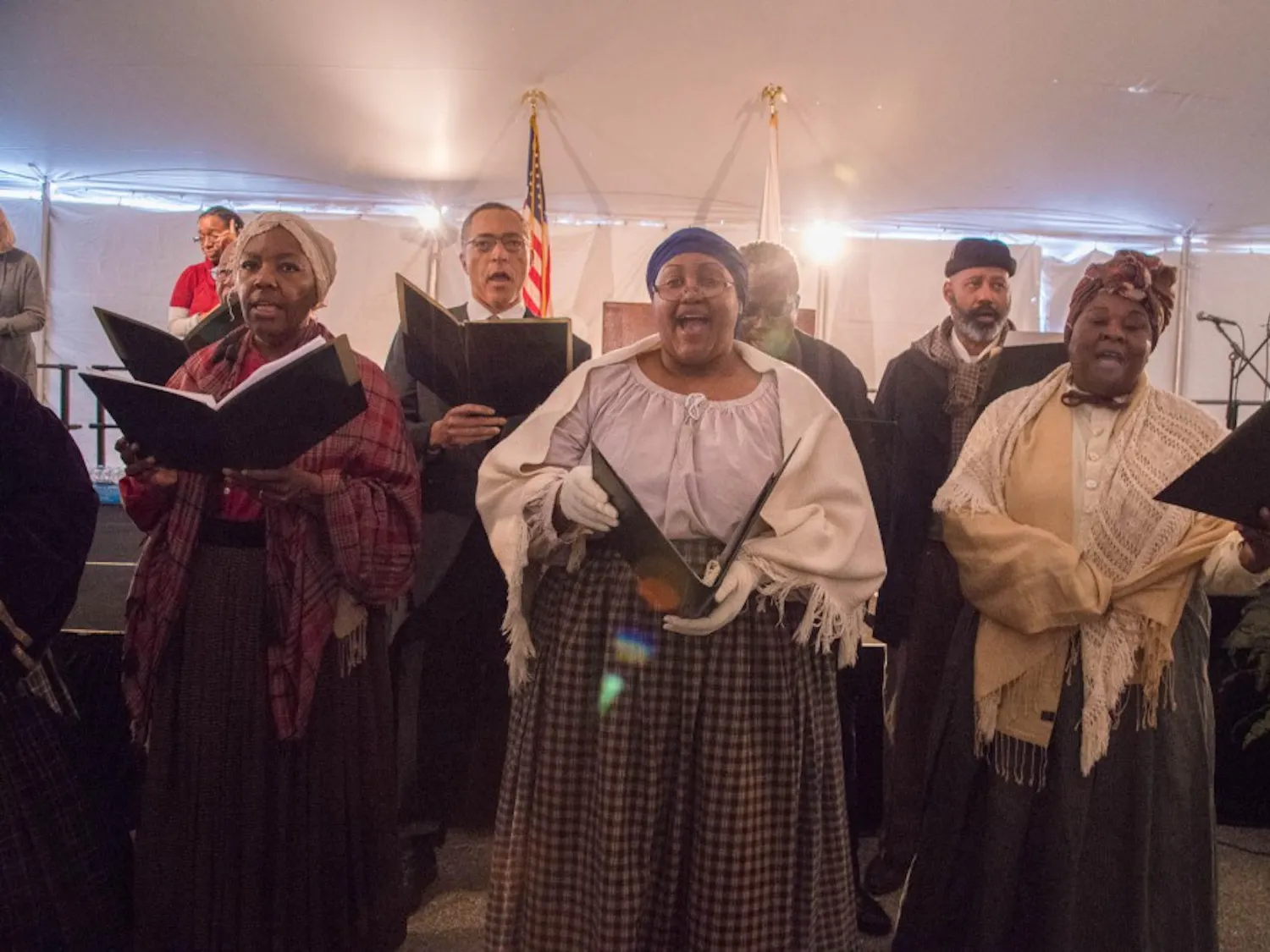 Singers at the Frederick Douglass National Historic Site in historic Anacostia.
