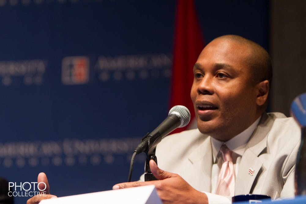 	Community activist Carlos Allen participated in the D.C. Democratic mayoral debate held at AU on Feb. 12.