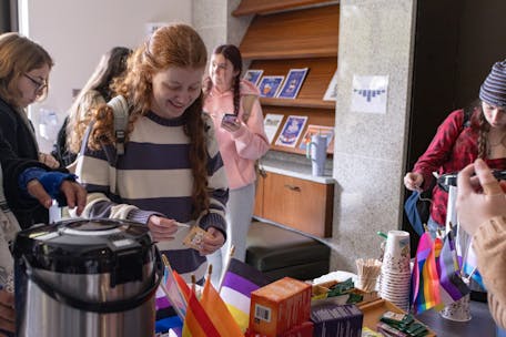 Student at Pride event 