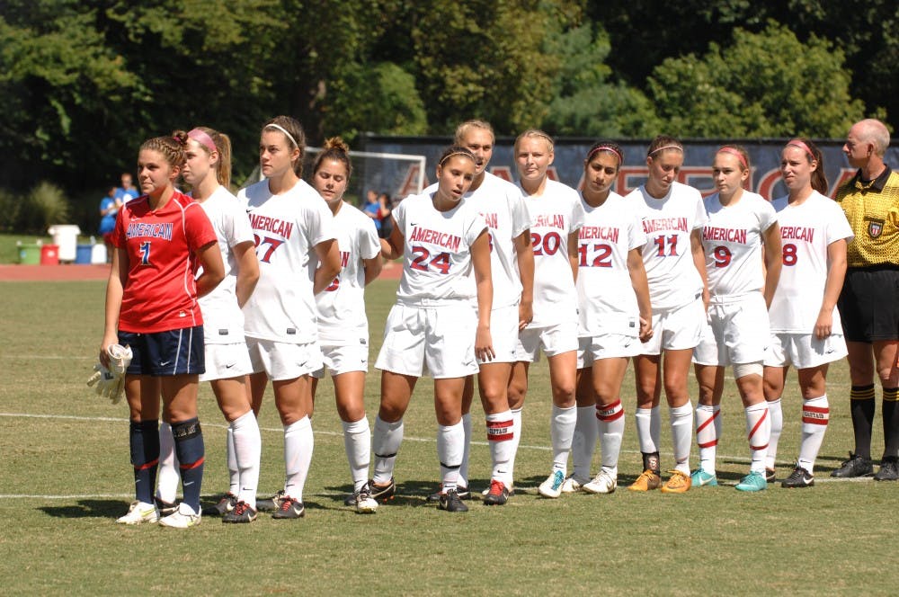 	AU dropped its season opener to George Washington University.