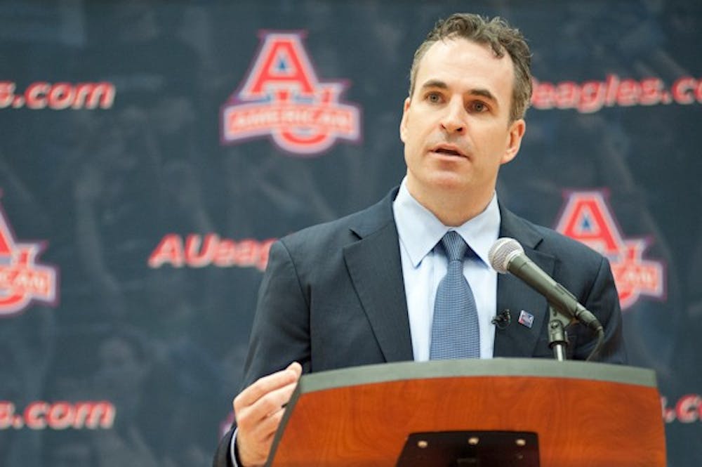 AU unveiled Mike Brennan as the new head coach of the men\'s basketball coach at a press conference in Bender Arena April 30. 