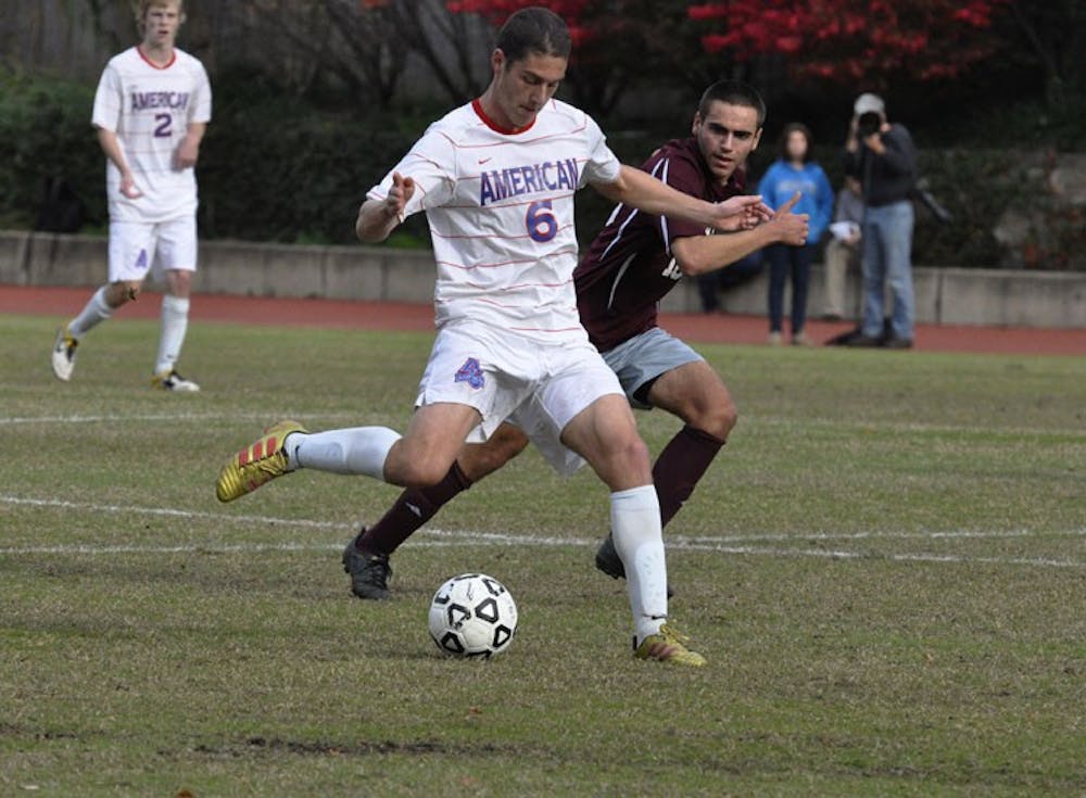 Seth Goldman and the AU menâ€™s soccer team couldnâ€™t generate any offense in Sundayâ€™s Patriot League Championship Game, as Colgate defeated the Eagles 2-0 to earn a berth in the NCAA Tournament. 