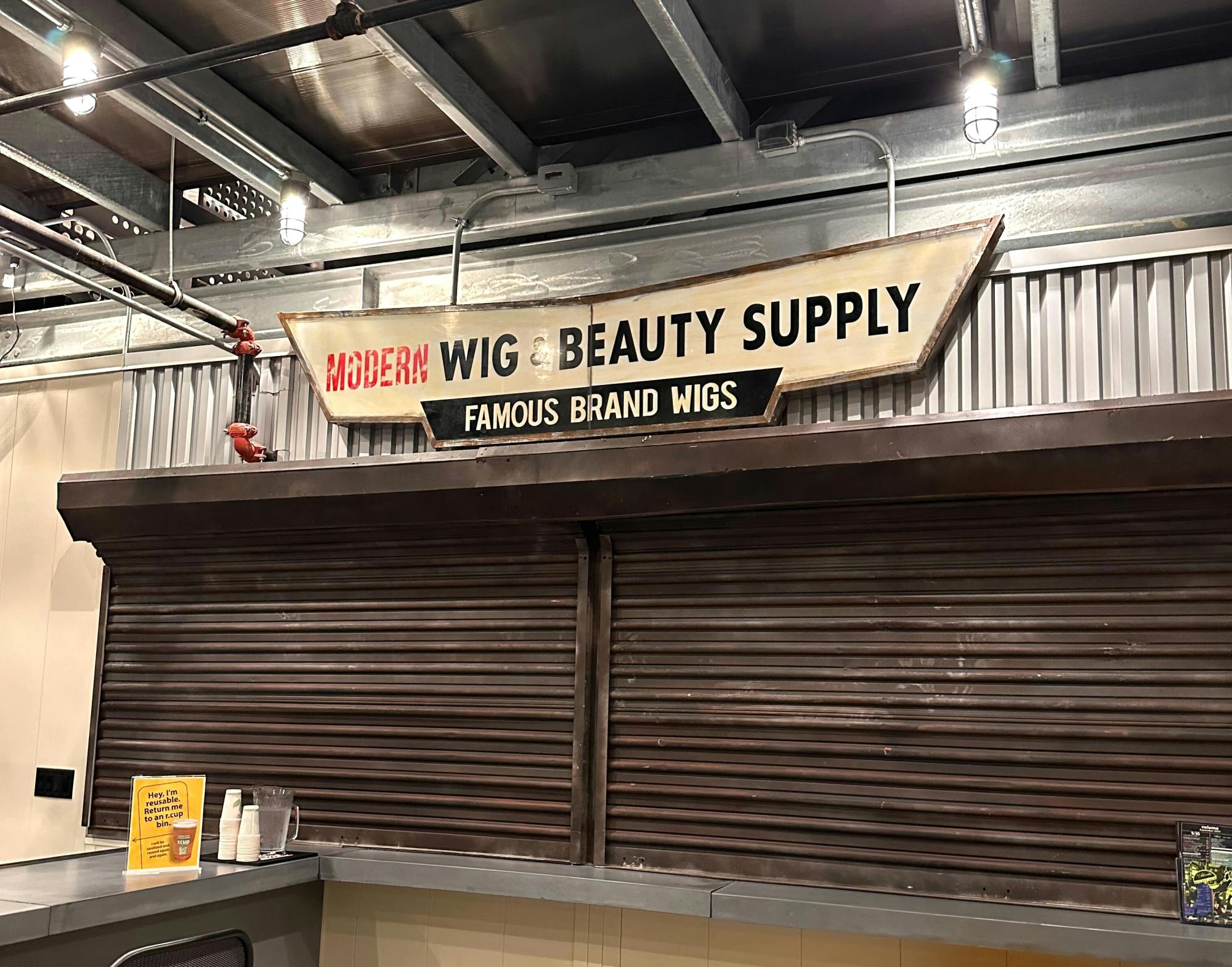 The Atlantis: replication of Modern Wig and Beauty Supply storefront