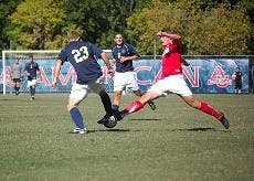 STRETCHED OUT - The men's soccer team has put together a great start to the Patriot League portion of their schedule by winning against Navy after a tie in their Patriot League opener against Lafayette College. The Eagles are now unbeaten in their last tw