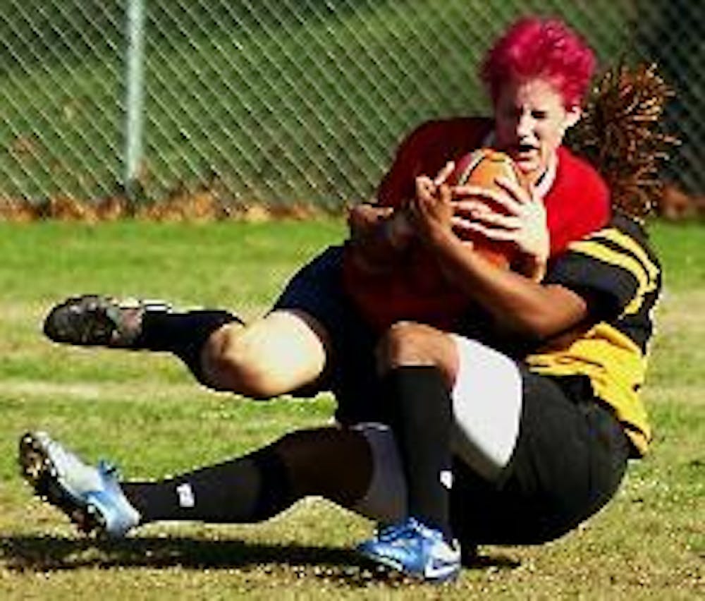 The AU women's rugby team finished the season with a 3-5 record.  