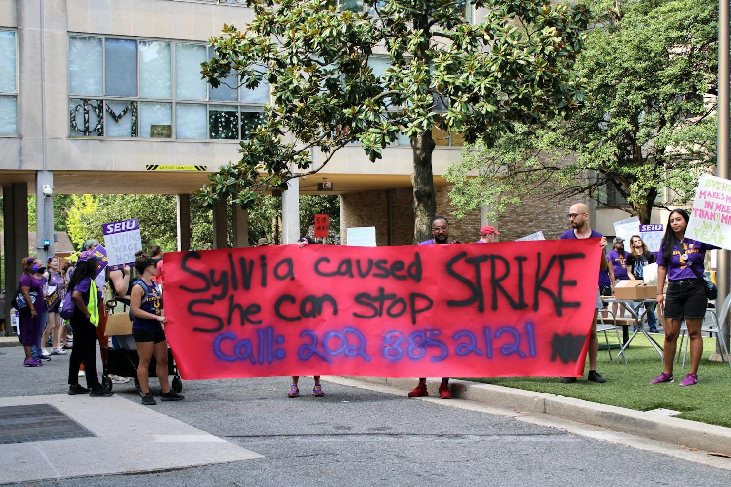 American University's Staff Union on strike from Aug. 22 to Aug. 26.&nbsp;
