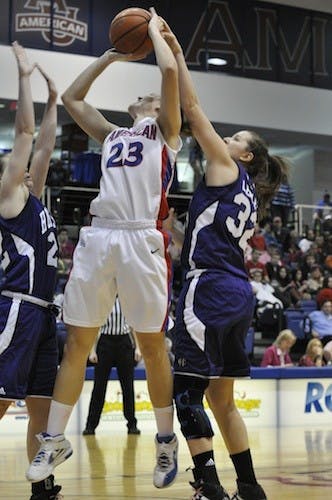 Holy Cross caused problems for Sarah Kiely and AU in the PL semis.