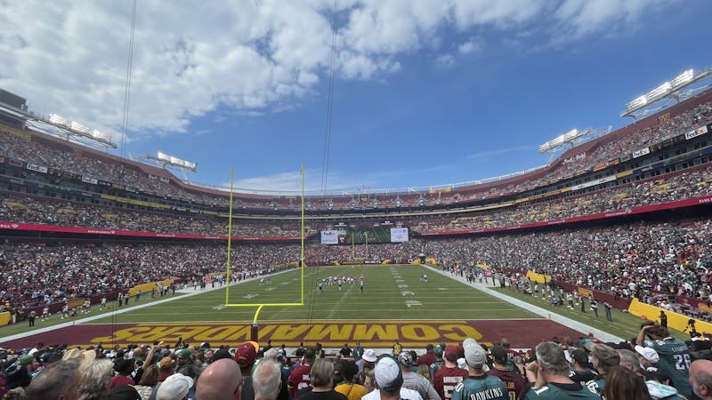 Washington Redskins vs. Philadelphia Eagles. Fans support on NFL