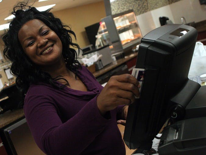 TO AU, WITH LOVE â€” Sonya Owens, the well-known and well-liked Eagleâ€™s Nest employee, has been putting smiles on AU studentsâ€™ faces for eight years. Studentsâ€™ say Sonya is always willing to help out with a shoulder to cry on or a fist to pound. â€œSonya loves her students,â€ she says.