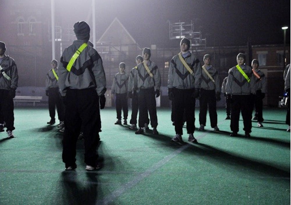 	Fiona Decaudin leads an early morning PT session in 2010.