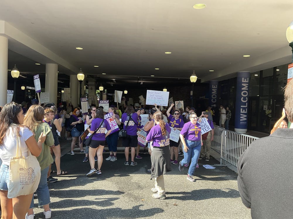 Students walk out of convocation in support of Staff Union strike