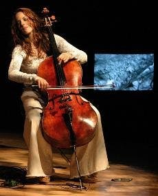 Maya Beiser debuted her show 'Almost Human' at the Kennedy Center.