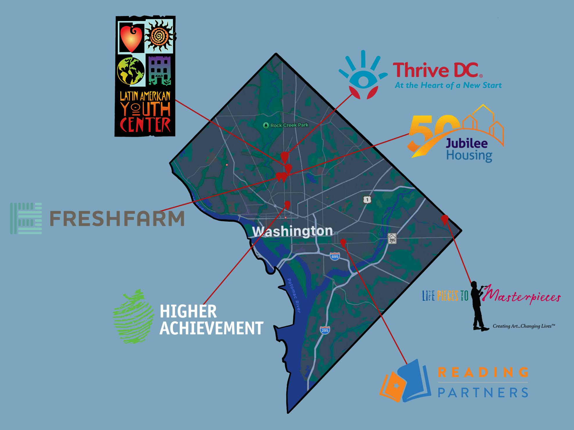 community volunteering map graphic