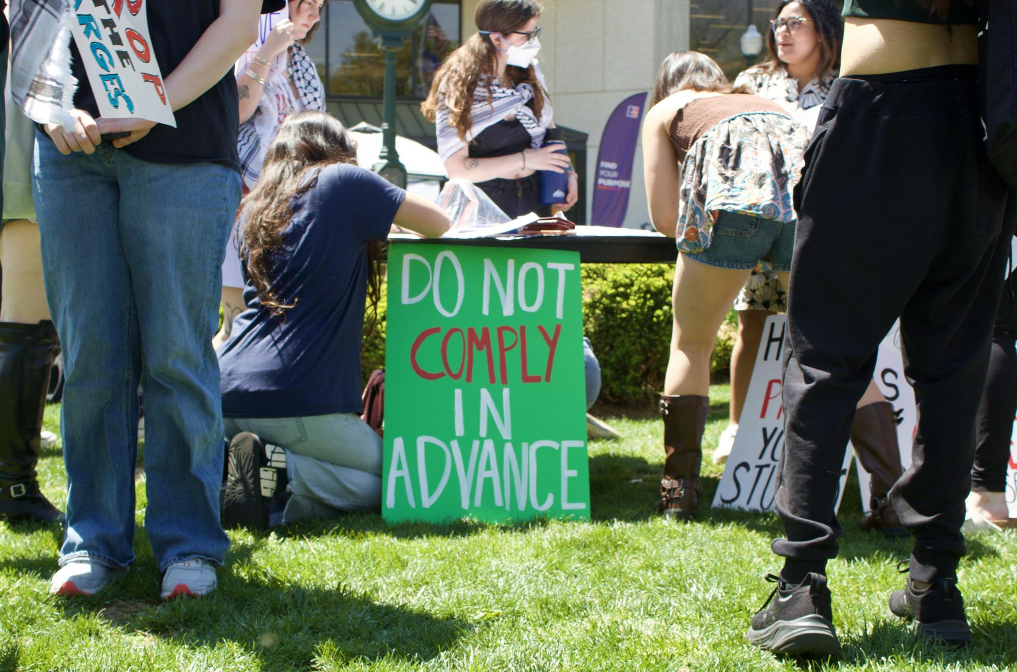 grad student arrest protest pic