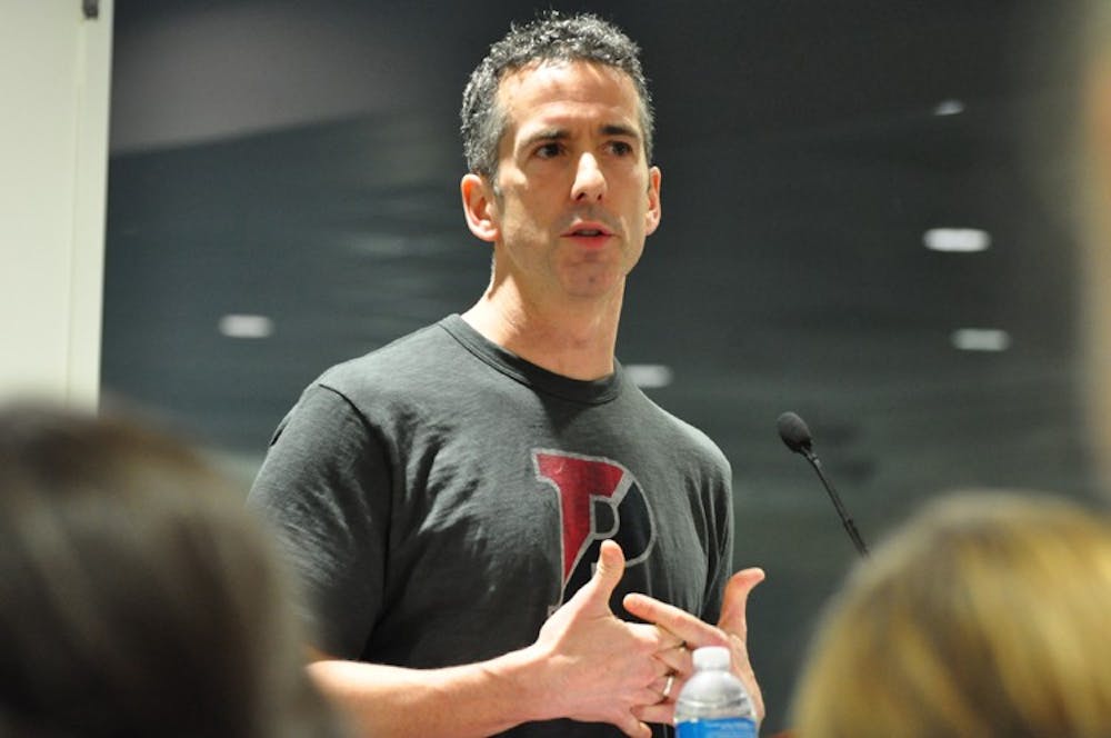 Dan Savage, creator of the 'It Gets Better' Project and 'Savage Love' Column  speaking at American University in Ward 1 on Tuesday, March 20, 2012.