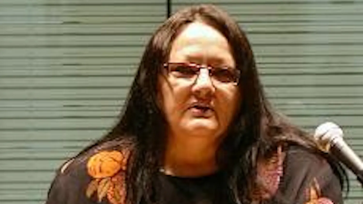 Suzan Shown Harjo spoke about the need to abolish references to Native Americans in sports team names and mascots.