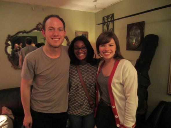 	Sydney Gore (middle) with Paul Hammer (left) and Deidre Muro (right) of Savoir Adore 