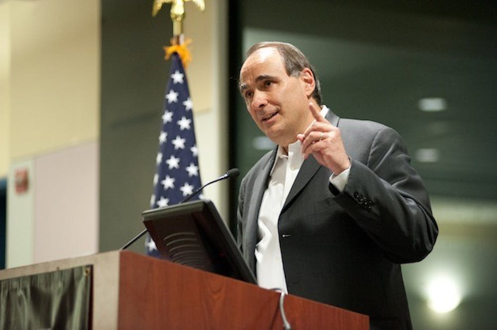 In a speech at AU, Axelrod discussed political ambition in college. 