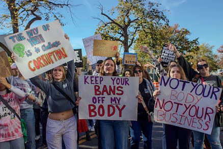 women’s march in text pic