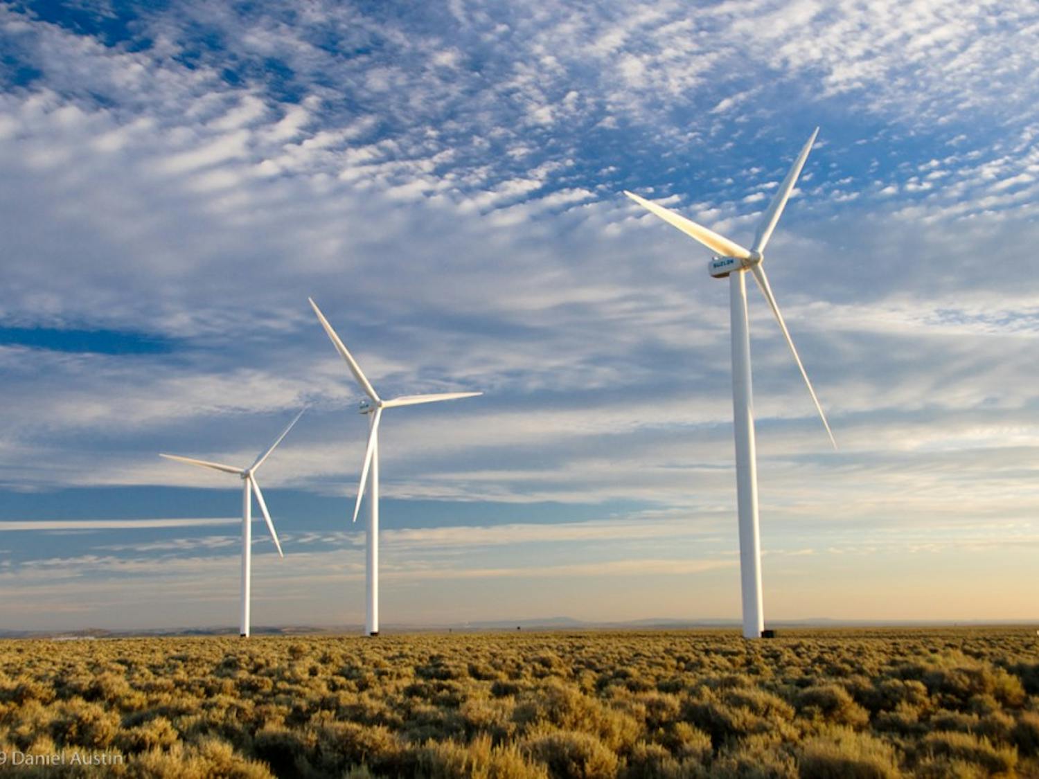	Photo: A &#8220;wind farm&#8221; in Wyoming. Wind power is one the various forms of renewable energy cropping up around the country.