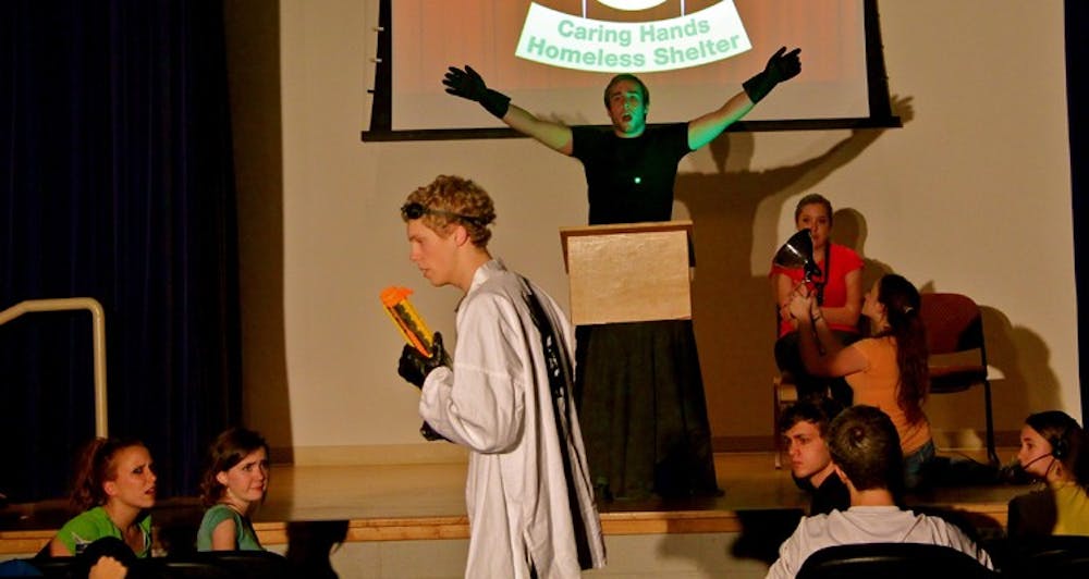 AU Players performed a stage adaptation of the viral web short â€œDr. Horribleâ€™s Sing Along Blogâ€ on Nov. 3, 5 and 6 to a full crowd at Kreeger Building.