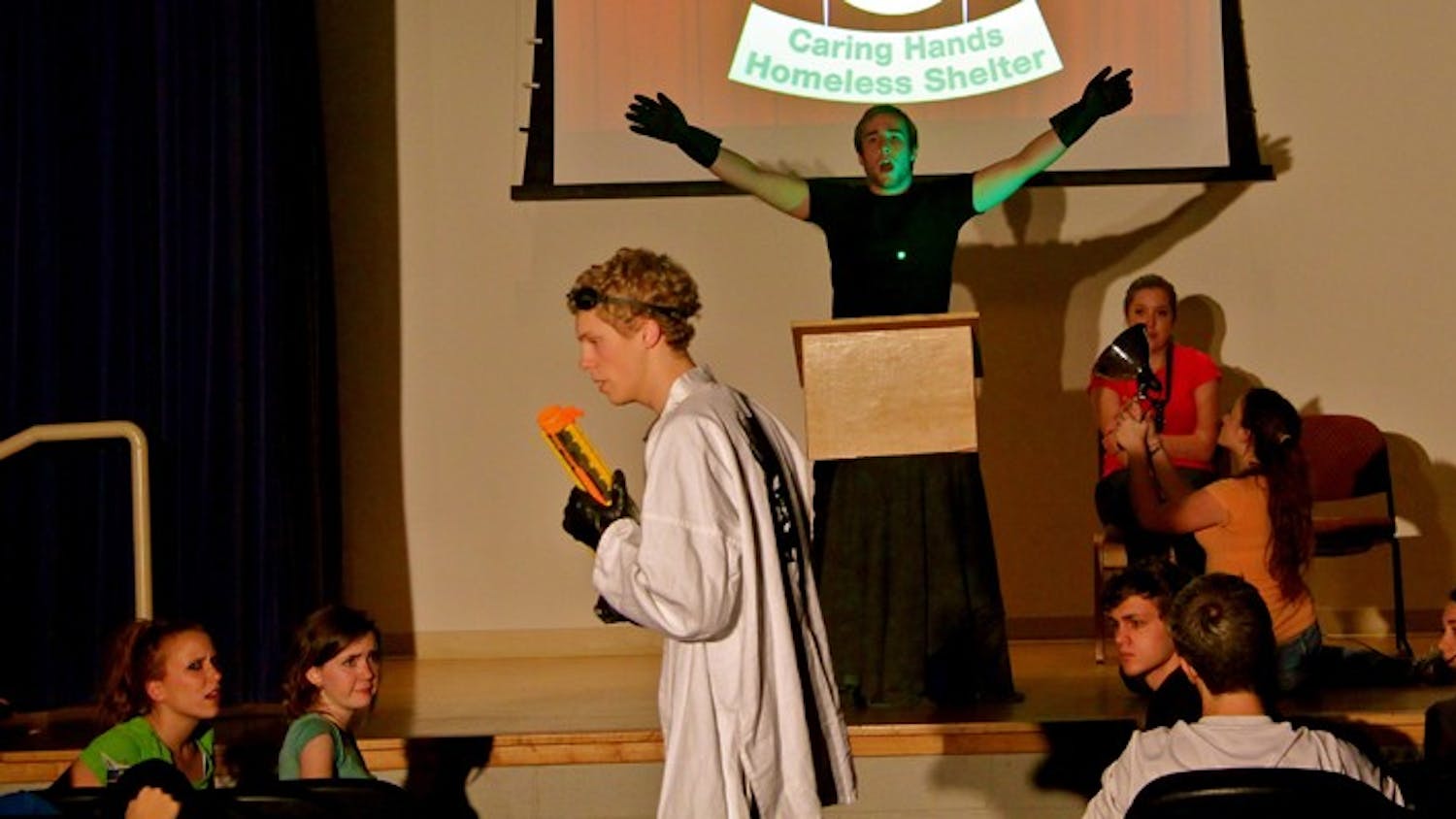 AU Players performed a stage adaptation of the viral web short â€œDr. Horribleâ€™s Sing Along Blogâ€ on Nov. 3, 5 and 6 to a full crowd at Kreeger Building.