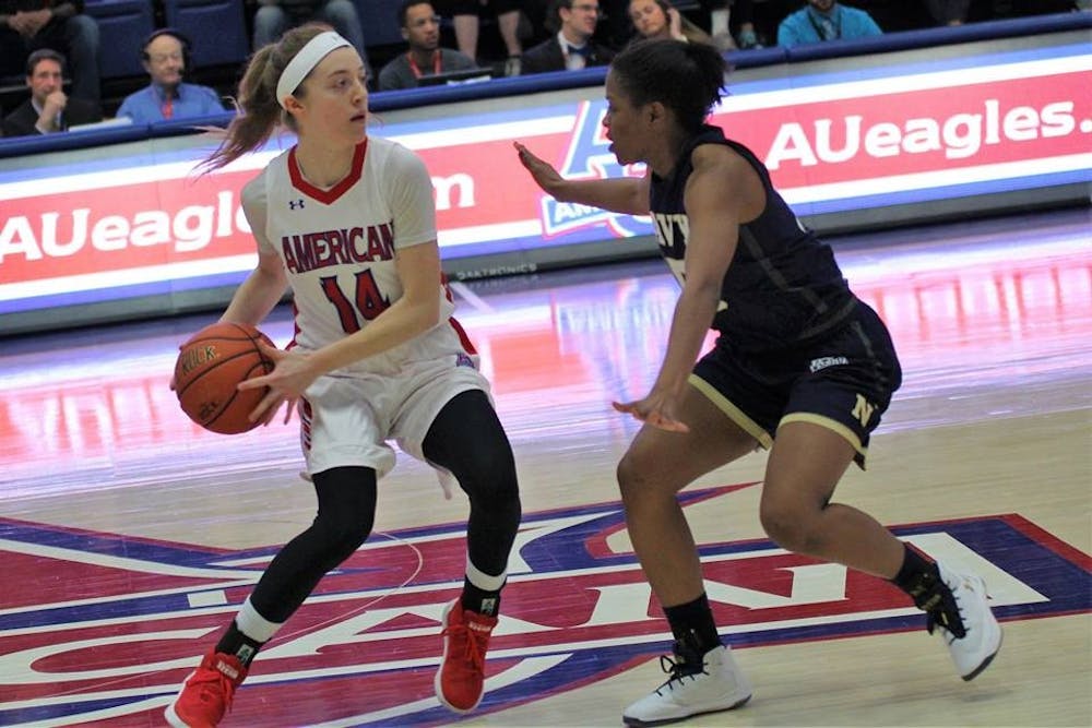 Senior guard Maria Liddane plays in the Patriot League championship&nbsp;game Sunday.