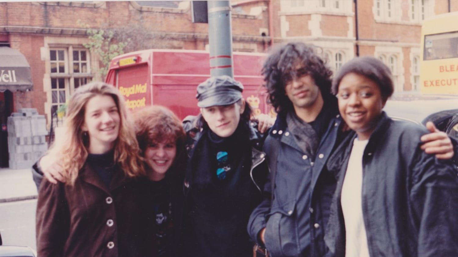 A picture of Natalie Avery, second to the left, and the rest of Fire Party on tour in Europe.