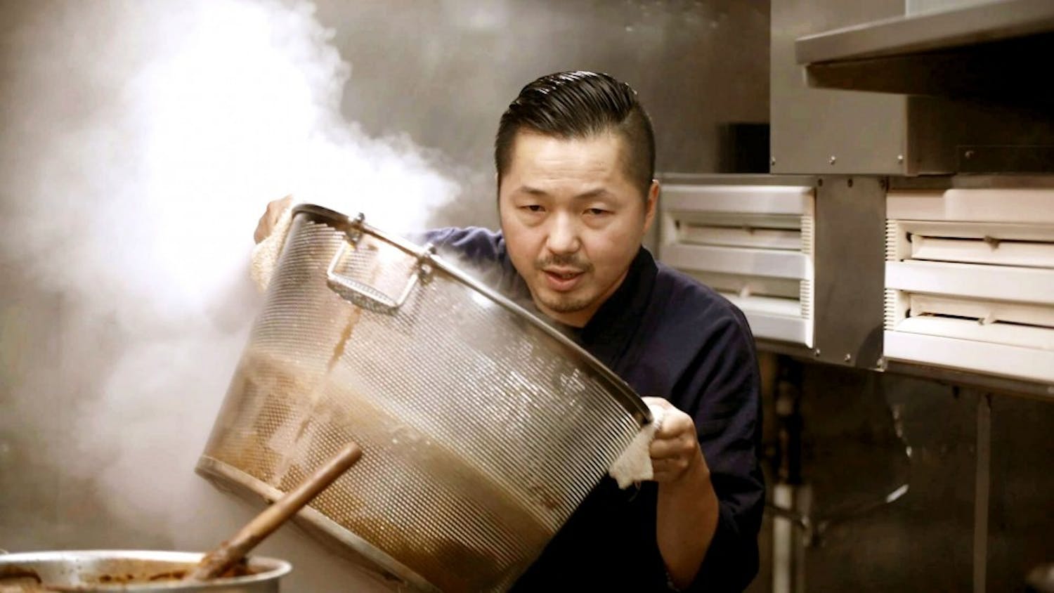 Chef&nbsp;Osamu Tomita in his ramen shop