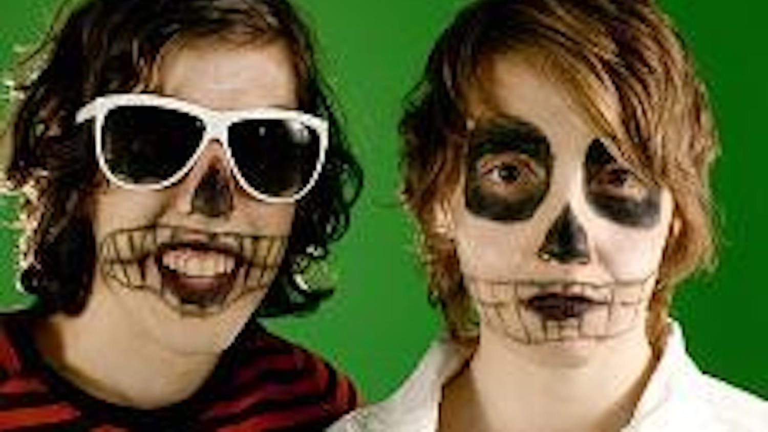 The Blow's Kaehla Maricich (right) was the group's sole live performer at Irving Plaza on Friday.