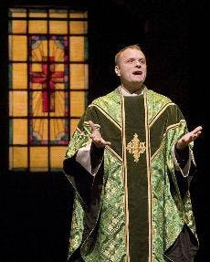 Father Flynn gives the audience a sermon on the value of doubt.