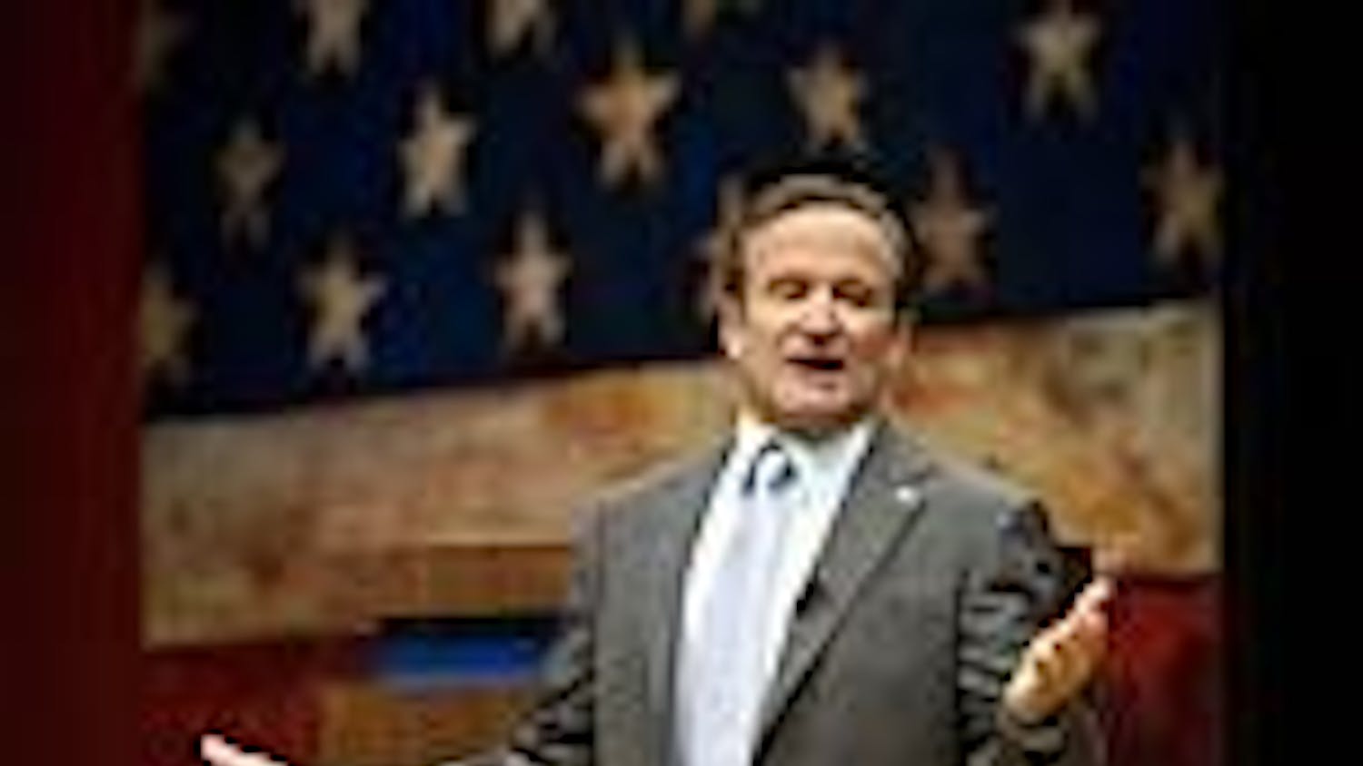 The comedic genius of Robin Williams turns political in new film.