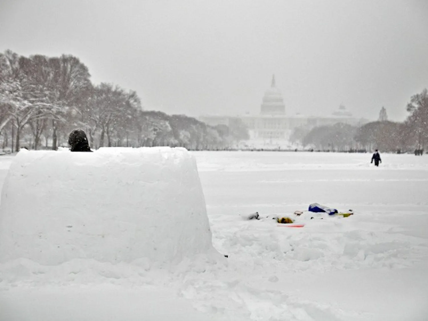 SNO’ LAUGHING MATTER — The National Weather Service reported that last week’s snowfall contributed to a total of 55.9 inches of snowfall this season. Some point to this record-breaking number as evidence of climate change. Only 57 percent of people believe in global warming, according to a Yale University poll.
