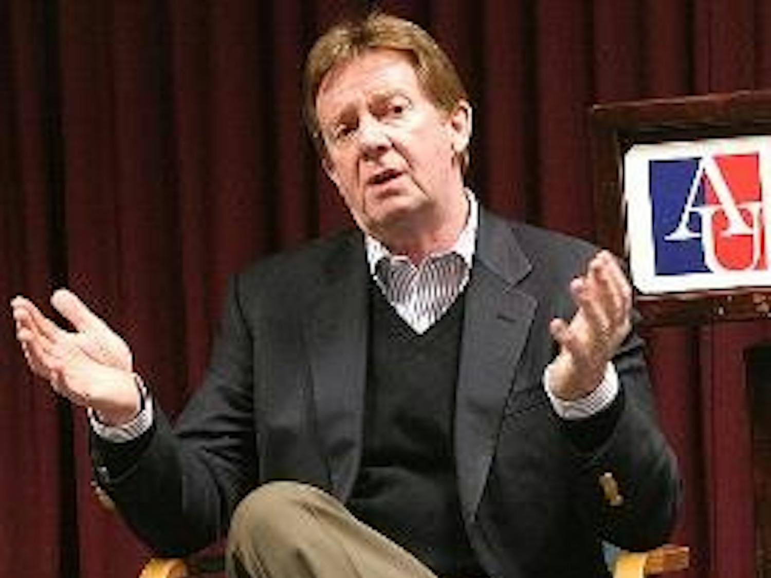 ASK KERWIN - AU President Neil Kerwin held a question-and-answer session with about 30 students and campus faculty members Monday night. The president talked about a range of topics, including his day-to-day schedule and the university\'s economic situatio