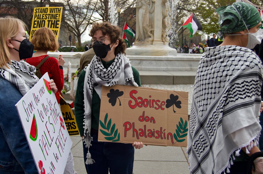 land day palestine protest pic: nat and poster