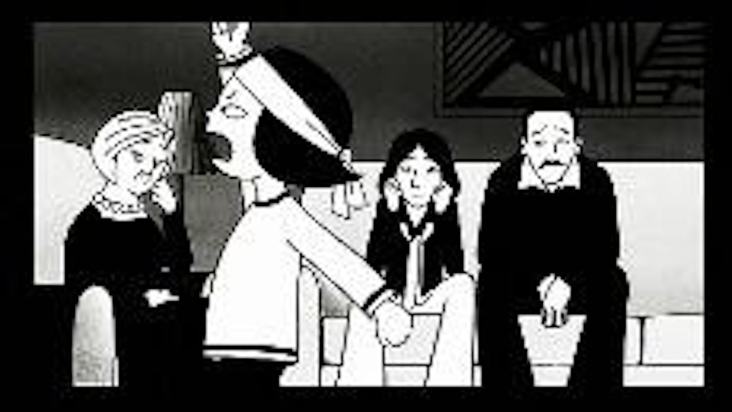 COMIC RELIEF - "Persepolis" stays true to its graphic novel heritage, using 2-D animation unlike many current animated feature films.