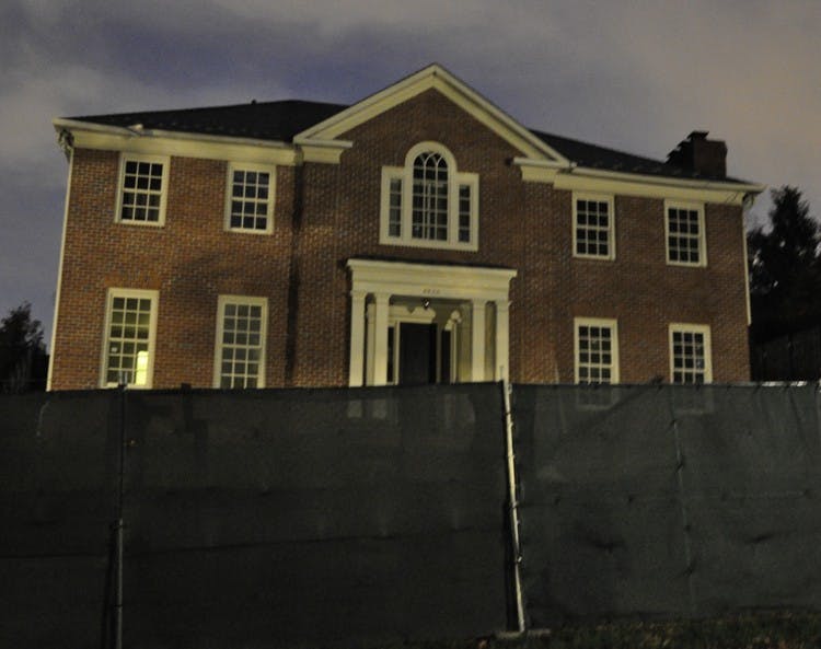 	The AU-owned property at 4825 Glenbrook Road pictured in 2011, before it was demolished in 2012.