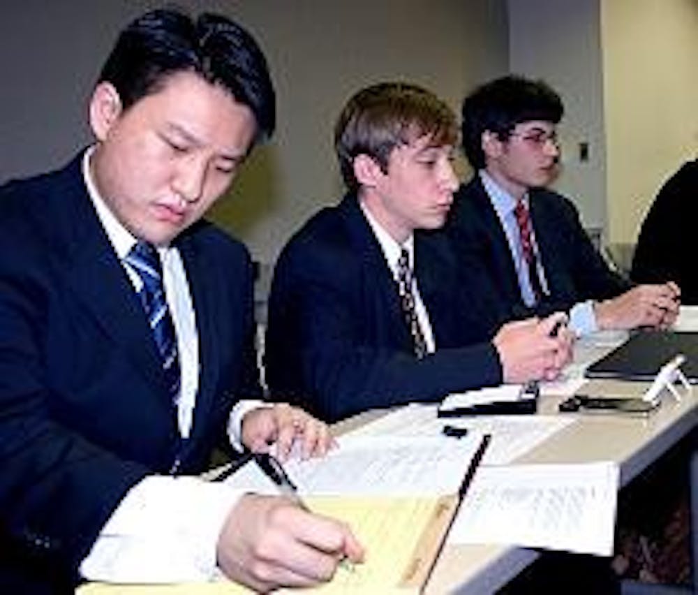 Dorian Key, Bert Loudis and Luke Kraus debated the illegal immigration issue for the Republican side last night in Mary Graydon 