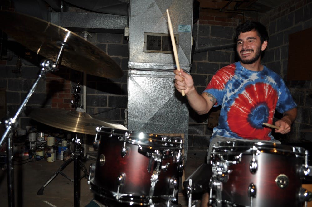 Stephen Rodriguez is ripping it on the drums.